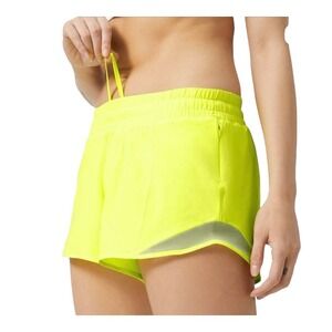 Lululemon Hotty‎ Hot Running Shorts II Size 8 Neon Yellow Highlight Women
